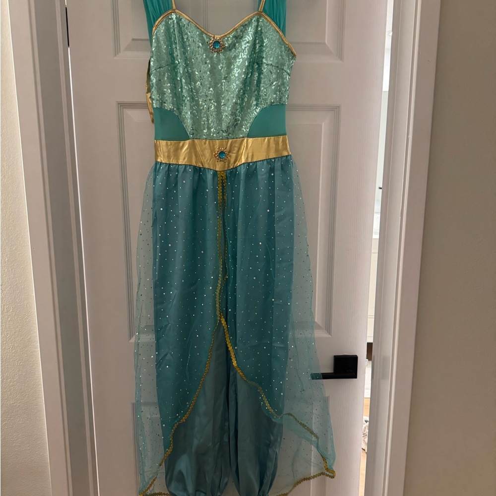 Women’s Princess Costume in Teal and Gold - Size M